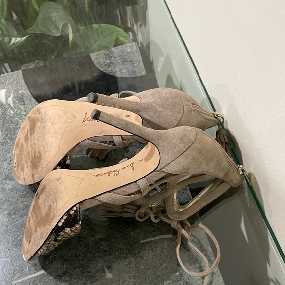 Sam Edelman Azela Tasseled Lace Up Sandals 8 - Picture 5 of 6